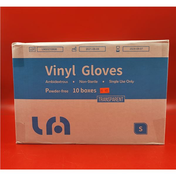 10 Boxes Of Small Transparent Vinyl Gloves