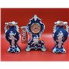 Image 1 : Vintage Jasperware  Mantle Clock/Vases