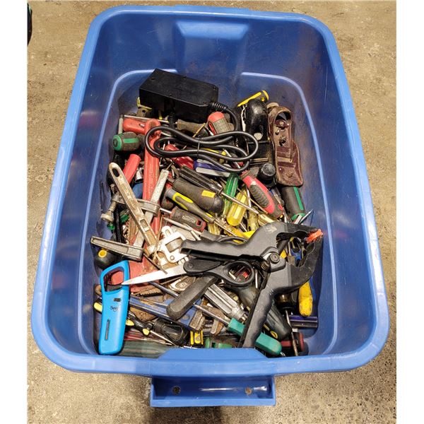 Assorted Tool Lot (Clamp, Screwdrivers, Wrench, Wooden Planes, etc.)