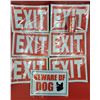 Image 1 : Exit & Beware of Dog Signs