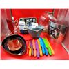 Image 1 : Colorful Knife Set & Misc. Lot