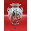 Image 1 : Vintage Peacock Floral Vase w/ Handles & Gold Trim Made in Japan