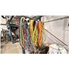 Image 1 : GROUP LOT OF EXTENSION CORDS, HOSES, AIR LINE, CHAIN, SPRINKLER ETC