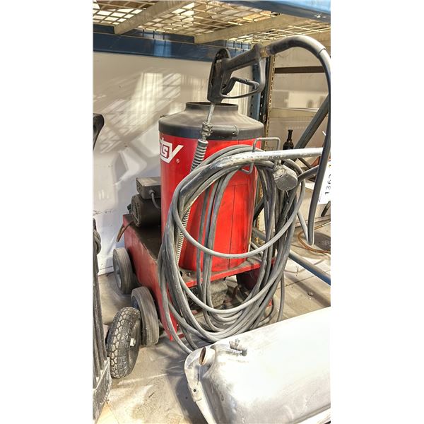 HOTSY STEAM CLEANER. STEAM PRESSURE WASHER. DIESEL POWERED. WITH 7' EXTENSION WAND.