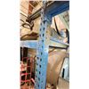 Image 2 : END OF DAY 2 SECTIONS METAL RACKING. 8'X44"X12'H. 3 UPRIGHTS, 8 BEAMS, WIRE DECKING