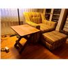 Image 2 : Vintage sofa chair with ottoman and side table