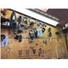 Image 2 : Large group of assorted metal shop parts - includes automotive parts / piston rings / spark plugs /