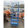 Image 2 : Canway - 5 Step Rolling Safety Ladder with 15" Top Step (approx 55in x 26in x 90in H)
