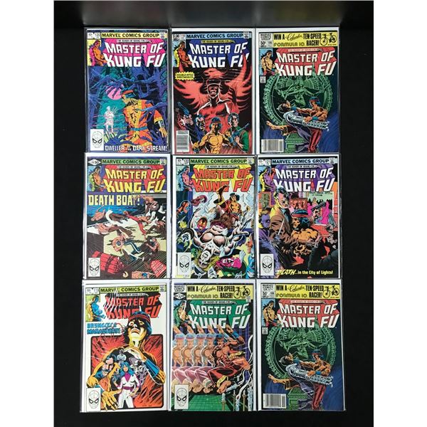 LOT OF 9 MASTER OF KUNG FU COMICS (MARVEL COMICS)