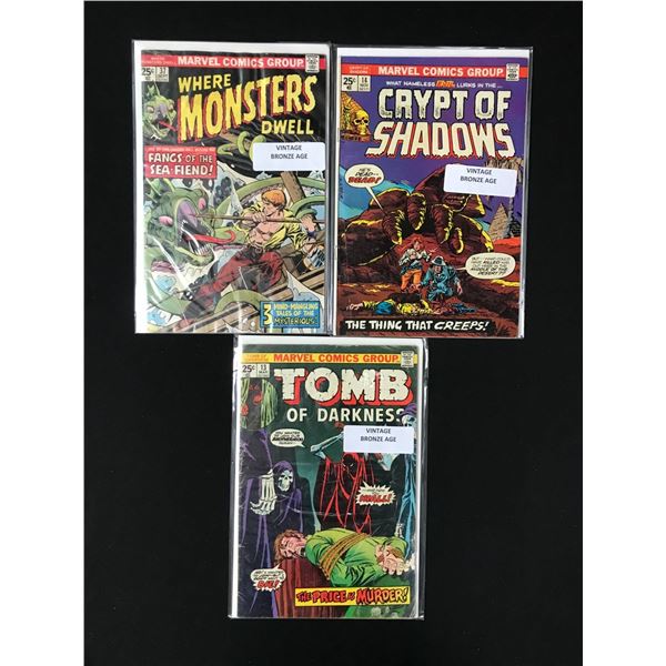 LOT OF 3 COMICS VARIOUS TITLES (MARVEL COMICS)