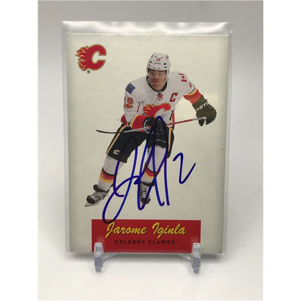JEROME IGINLA SIGNED TRADING CARD GCG COA