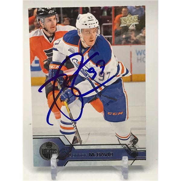 CONNOR MCDAVID SIGNED TRADING CARD GCG COA