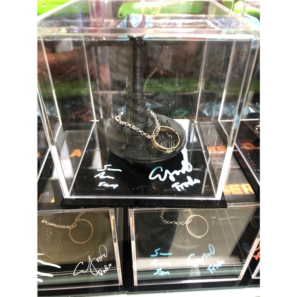 SEAN ASTIN AND ELIJAH WOOD SIGNED "RING OF POWER" BOX (WWOC COA)