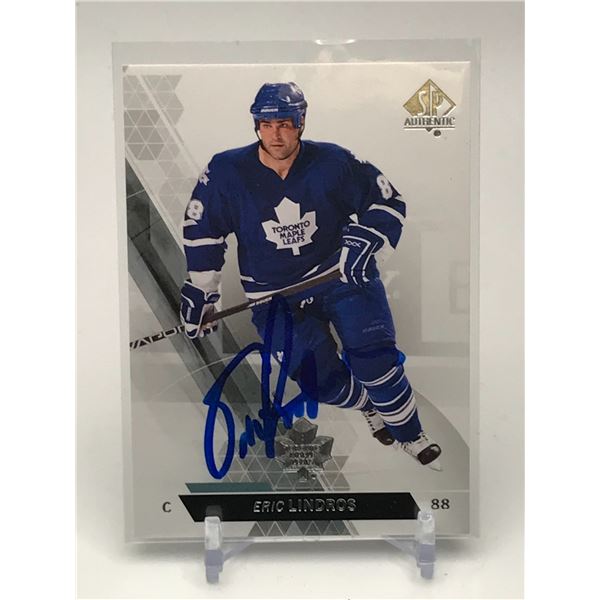 ERIC LINDROS SIGNED TRADING CARDS GCG COA
