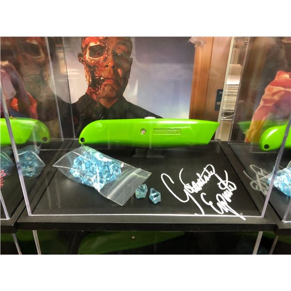 GIANCARLO ESPOSITO SIGNED "BLUE METH" AND EXACTO BLADE DISPLAY WWOC COA