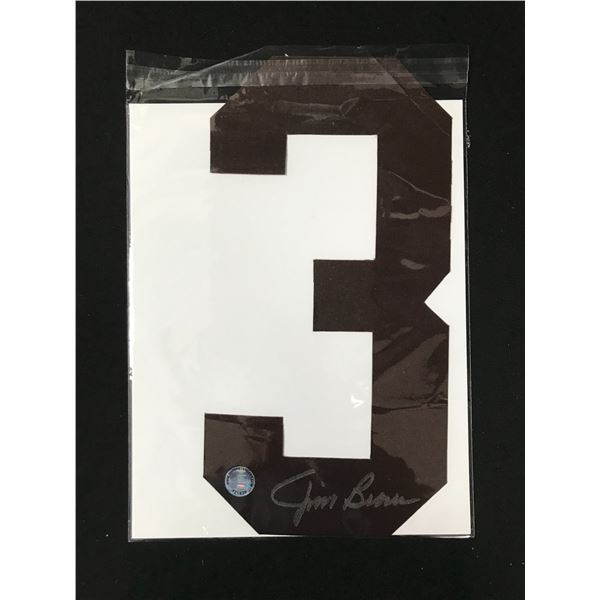 JIM BROWN SIGNED JERSEY NUMBER (SUPERSTAR COA)