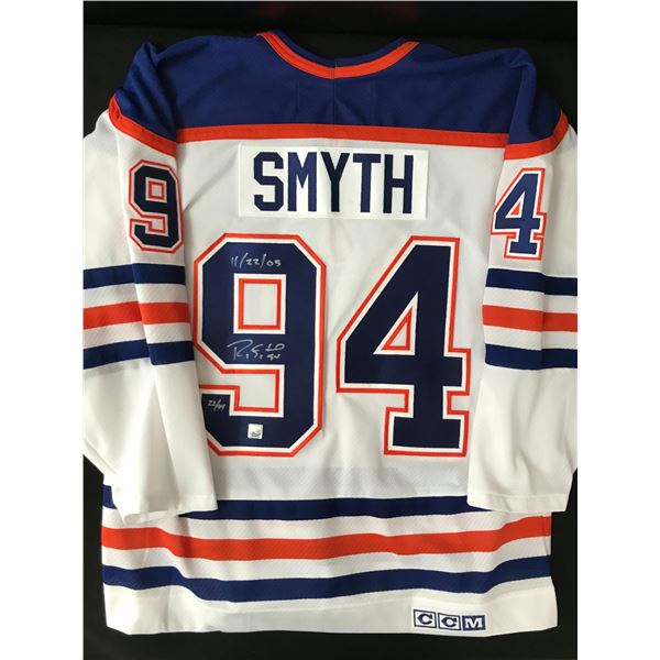 LTD. EDITION RYAN SMYTH SIGNED EDMONTON OILERS  JERSEY 22/94 COA