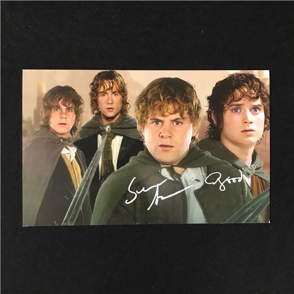 SEAN ASTIN AND ELIJAH WOOD DUAL SIGNED "LOTR" 8X10 PHOTO WWOC COA