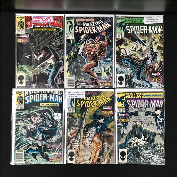 LOT OF 6 SPIDERMAN COMICS (MARVEL COMICS)