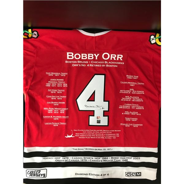BOBBY ORR SIGNED `THE GOAL`JERSEY DAIMOND EDITION 4 OF 4 AUTOGRAPH AUTHENTIC COA