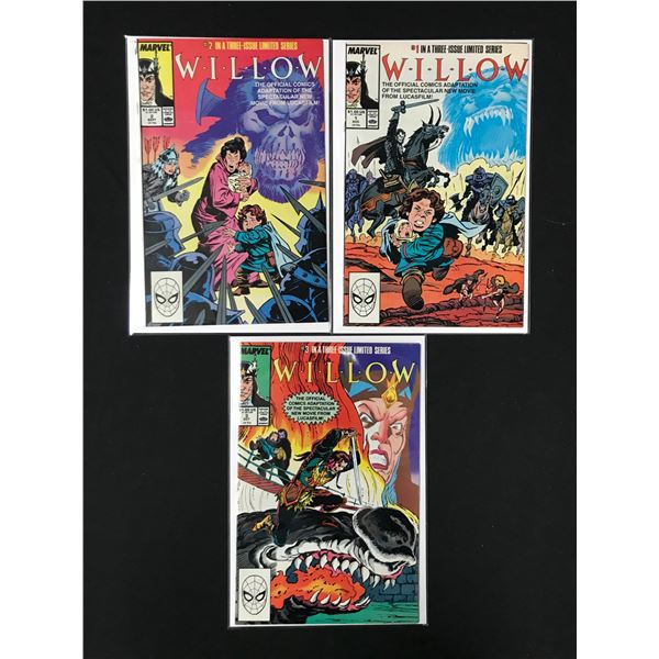 LOT OF 3 WILLOW COMICS (MARVEL COMICS)