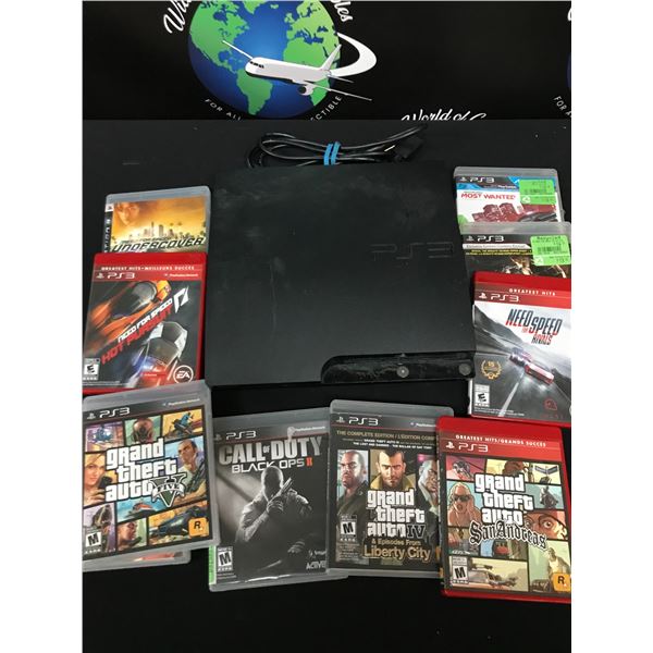 PLAYSTATION 3 AND 9 ASSORTED GAMES