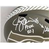 Image 3 : JIM ZORN AND STEVE LARGENT SIGNED AND INSCRIBED SALUTE TO SERVICE HELMET (BECKETT COA)