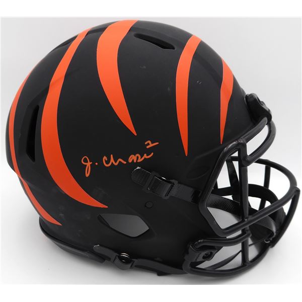 JA'MARR CHASE SIGNED CINNCINNATI BENGALS HELMET (BENNETT COA)