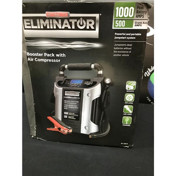 MOTOMASTER ELIMINATOR BOOSTER PACK WITH AIR COMPRESSOR