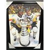 Image 1 : PROFESSIONALLY FRAMED KRIS LETANG AND SYDNEY CROSBY SIGNED CANVAS (FRAMEWORTH COA)