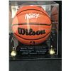 Image 1 : MAGIC JOHNSON SIGNED BASKETBALL ENCASED (BECKETT COA)
