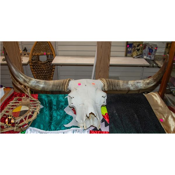 LONG HORN CATTLE SKULL- DECORATIVE WALL PIECE