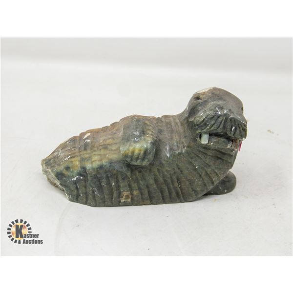 STONE CARVED WALRUS *AS IS*