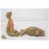 Image 1 : LOT OF TWO WHALE STONE CARVINGS  *AS IS*