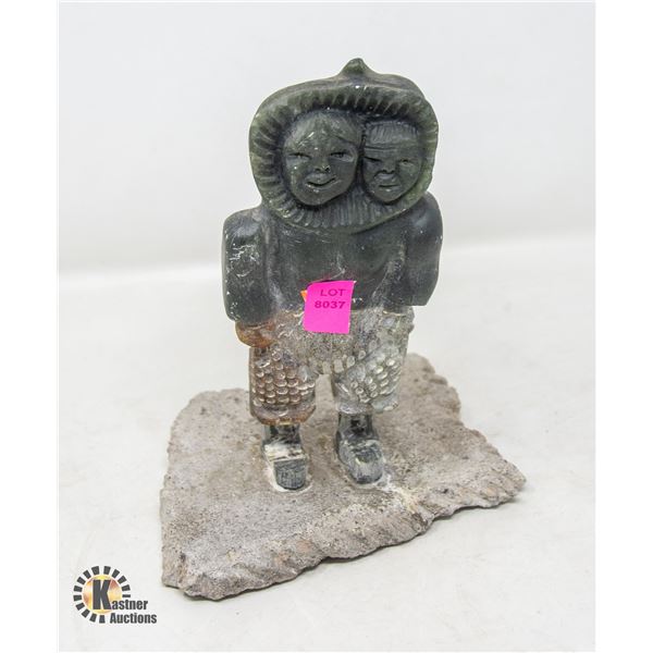 INDIGENOUS 2 FACE STONE CARVING AS IS