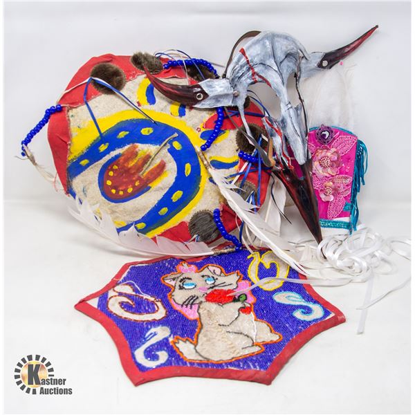 SMALL LOT OF INDIGENOUS CRAFTED ACCESSORIES