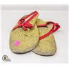 Image 1 : PAIR OF REGALIA SLIPPERS; GOLD *WELL USED*