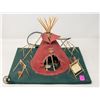 Image 1 : DECORATIVE INDIGENOUS DIORAMA TEEPEE