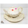 Image 1 : TWO PIECE BELLEEK TEAPOT AND PLATE SET