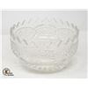 Image 1 : GLASS ETCHED FOOTED BOWL