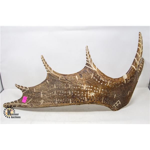CARVED MOOSE ANTLER