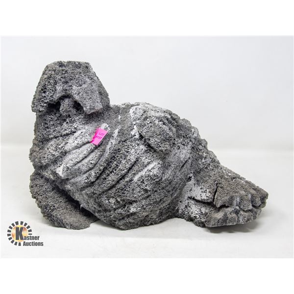 SEAL LAVA STONE CARVING