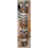 Image 1 : WOOD CARVED WALL HANGING; TIKI