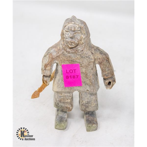 INDIGENOUS FISHERMAN STONE CARVING