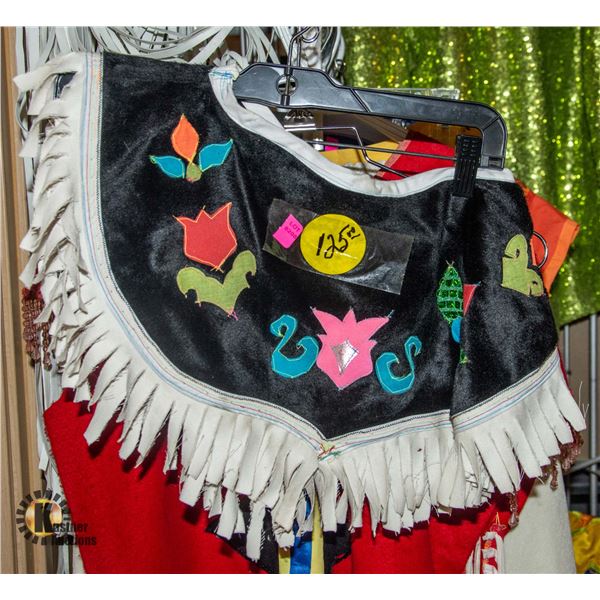 INDIGENOUS REGALIA NECK COLLAR; BLACK