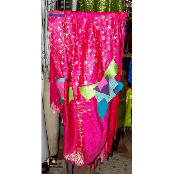 INDIGENOUS REGALIA DANCING SHAWL; PINK