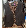 Image 1 : SCULLY MENS LEATHER SNAP UP VEST