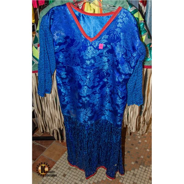 BLUE INDIGENOUS REGALIA DRESS