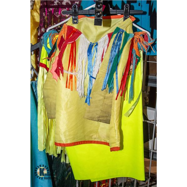 THREE PIECE YOUTH REGALIA OUTFIT; YELLOW