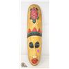Image 1 : WOOD CARVED WALL HANGING MASK; TURTLE